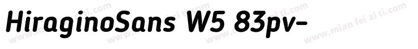 HiraginoSans W5 83pv字体转换
